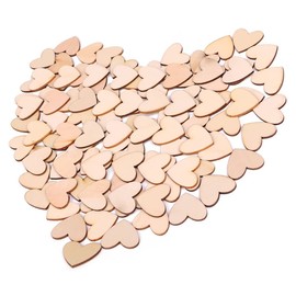WELANE Unfinished Wooden Heart, 100 PCS Blank Love Shape Craft Slices for Crafting, Party Decoration (2cm/0.78in)