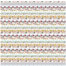 Henry Glass Hay Day Border Stripe Blue Cotton Fabric By The Yard