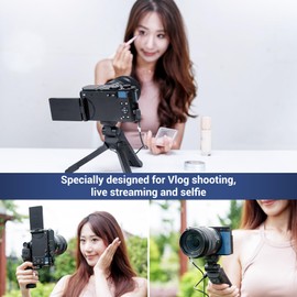 JJC Remote Shooting Grip & Travel Desk Tripod for Panasonic G100D and S9 Cameras Selfies Vlogging, Replace Panasonic DMW-SHGR2 Tripod Grip