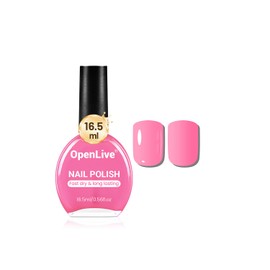 OpenLive 16.5ml Rose Pink Nail Polish Large Volume Quick Drying Nail Polish, Fast Drying and Long Lasting Color Nail Art DIY Home Manicure Gift for Women
