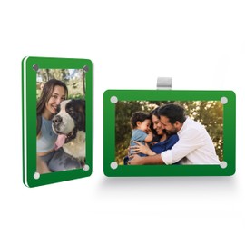 KSXLIUC Car Sun Visor Photo Holder, Universal Magnetic Photo Clip, Decorate your Car Visor Clip with Personality(Dark Green, 2.4x3.5)