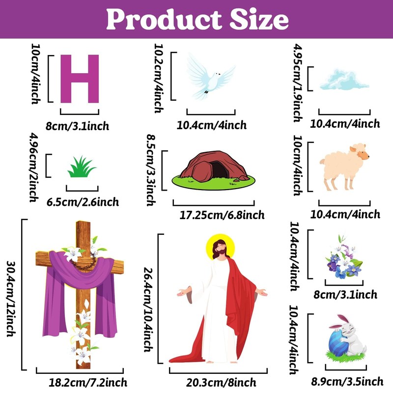 Easter Jesus He is Risen Bulletin Board Classroom Decorations, Easter