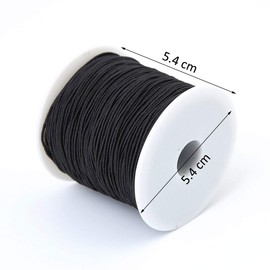 100 Meters 0.8mm Cord for Jewellery Making Bracelet Black