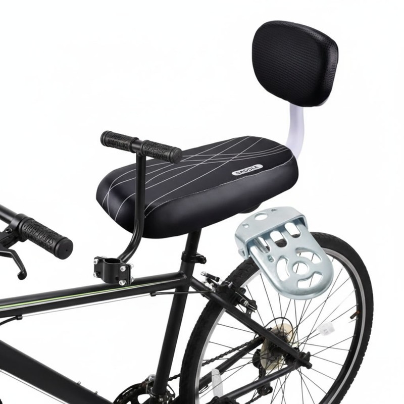 Bicycle Rear Rack Seat for Kids – Soft PU Leather