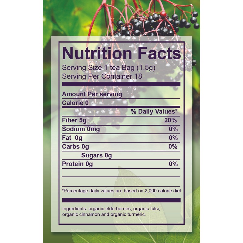 Dr Nettles Natural Beauty Elderberry and Tulsi Immune Boosting Tea