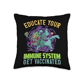 Complex Network Of Cells Or Healthy Body Lover Educate Your Immune System Protection Body Organs Throw Pillow, 16x16, Multicolor