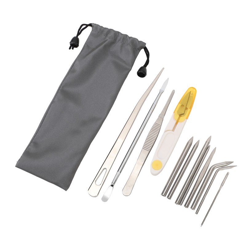 12Pcs Stainless Steel Paracord Stitching Set Paracord Needle with Storage
