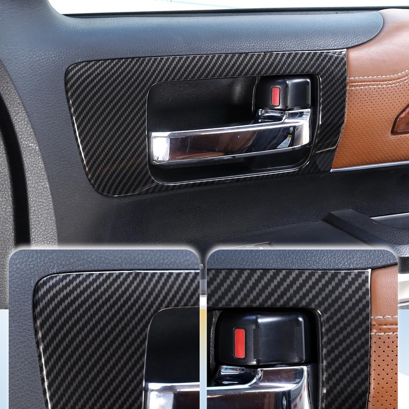 LLKUANG Car Inner Door Handle Frame Panel Cover Trim for