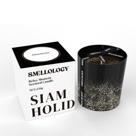 SMELLOLOGY Relax Moment Scented Candle,Aromatherapy Candle,7.8Oz Long Lasting&Holiday Candles,Great for Gifts (Siam Holiday)