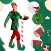 Landifor 5 pcs Christmas Elf Costume Accessories Santa Helper Costume