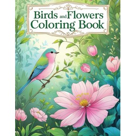 Birds and Flowers Coloring Book: 50 Nature-Inspired Designs for All Ages