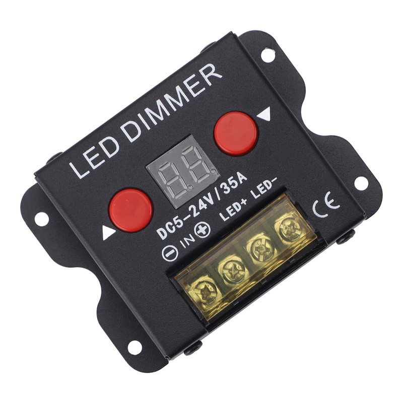 LED Light Strip Dimmer DC 5‑24V 35A PWM Dimming Controller