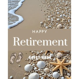 Retirement Guest Book Beach: Guest Sign in Name & Leave Well Wishes Message
