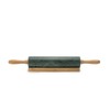 Fox Run Marble Rolling Pin and Base, Green 2.5 x
