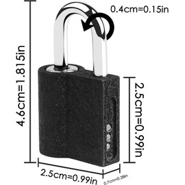 Lamondre Padlock Small Padlock with Keys Suitcase Locks Luggage Locks Mini Padlocks (Keyed Alike Padlocks) for Travel Bags Closets Gym Lockers