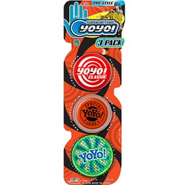 Yoyo Professional Bundle Yo-Yos Set by JA-RU (1 Pack of 3) . Quality Fun Fidget Toys for Kids and Adults Yoyos for Kids Stoking Stuffers Filler Party Favors in Bulk 1991-1