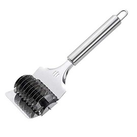Pasta Noodle Cutter,High Grade Stainless Steel Pasta Spaghetti Maker Noodle Lattice Roller,Dough Cutter Mincer Kitchen Cooking Tools