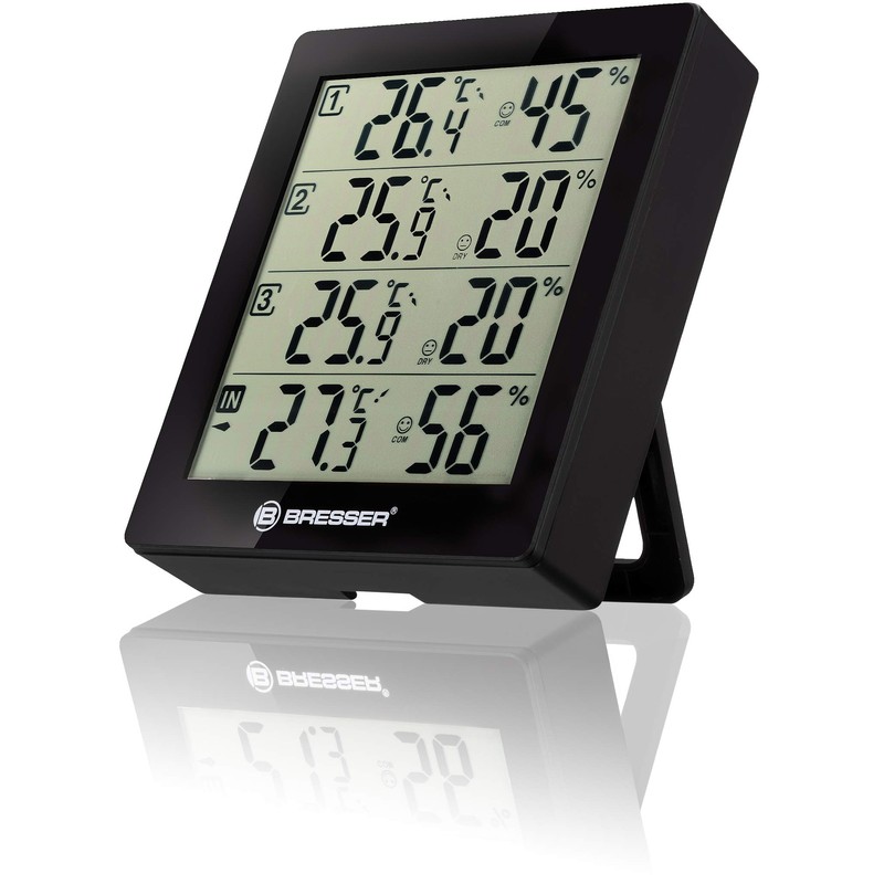 Bresser Temeo Hygro Quadro Thermometer with 3 Outdoor Sensors