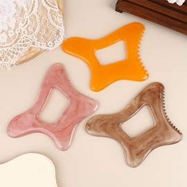레진 바디 구아샤 도구 마사지 림프 배수 얼굴, 등, 쉐이핑 케어용 [02 Black] Resin Body Gua Sha Tool Massage Lymph Drainage for Face, Back, Shaping Care [02 Black]