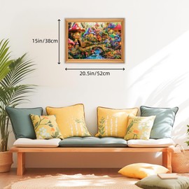 500 Pieces Jigsaw Puzzle for Adults Mushroom House Family Puzzle Game Funny Jigsaw Puzzle (Mushroom House, 500 Pieces)