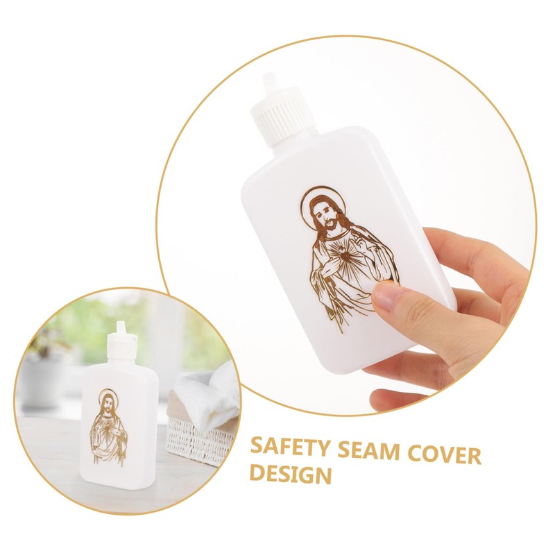 BIUDECO 2pcs Christian Holy Water Bottles Small Refillable Containers for