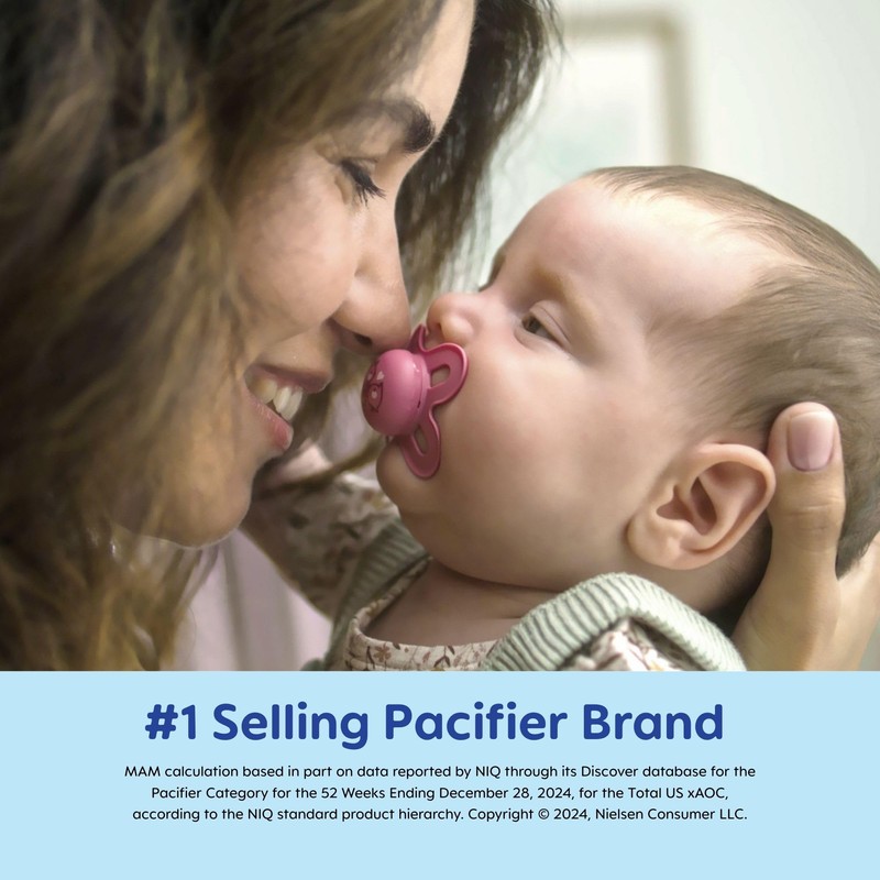 MAM Original Start Matte Baby Pacifiers, Binky for 0-3 Months,