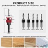 BLEFN Countersink Drill Bit Set - 5 Pcs Countersink Drill
