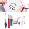 20 Pieces Punch Needle Kit Needle Threaders Embroidery Poking Cross