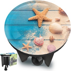 M. ROSENFELD HOME Universal Sink Plug 40 mm with Starfish Motif - Sea-Star Chrome Drain Plug - Made of Brass, Universal with Rubber for Bathroom Sinks and Bidets - Eccentric Plug