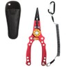 1Pcs Red Fishing Plier, Aluminium Alloy Saltwater Resistant Hook Remover,