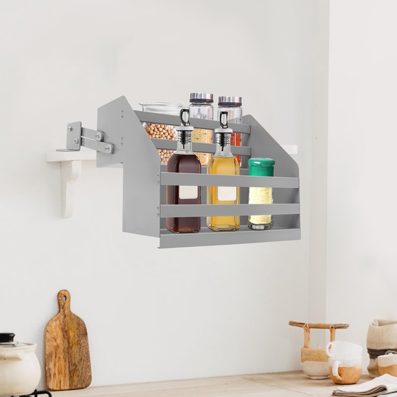 Giciashop Pull Down Shelf Cabinet Organizer, 2 Tier Cabinet Pull