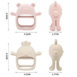 Teething Ring Baby Teething Aid Baby Teething Toy Baby from 0 3 6 9 12 Months, Glove Teething Ring Baby, Sensory Mitten Teething Toy, Gifts for Toddlers