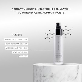 Advanced 3-IN-1 Snail Mucin Super Serum with Facelift Peptide | BIOCORE LABS™ Potent Formula | 2% Hyaluronic Acid + 4% Acetyl Hexapeptide-8 | Plumping, Moisturizing, Healing Serum for Face - 3.38 FL. OZ.