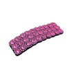 2Pcs Pink Rhinestones Snap Hair Clips for Women Girls Rectangular