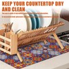 Talavera Mexican Tiles Dish Drying Mat for Kitchen Counter Microfiber