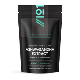 Ashwagandha Extract 1474mg with BioPerine® - 365 Vegan Tablets (1 Year Supply) - Potent 3% Withanoids - High Strength Ashwagandha Root Extract (not Ashwagandha Capsules)