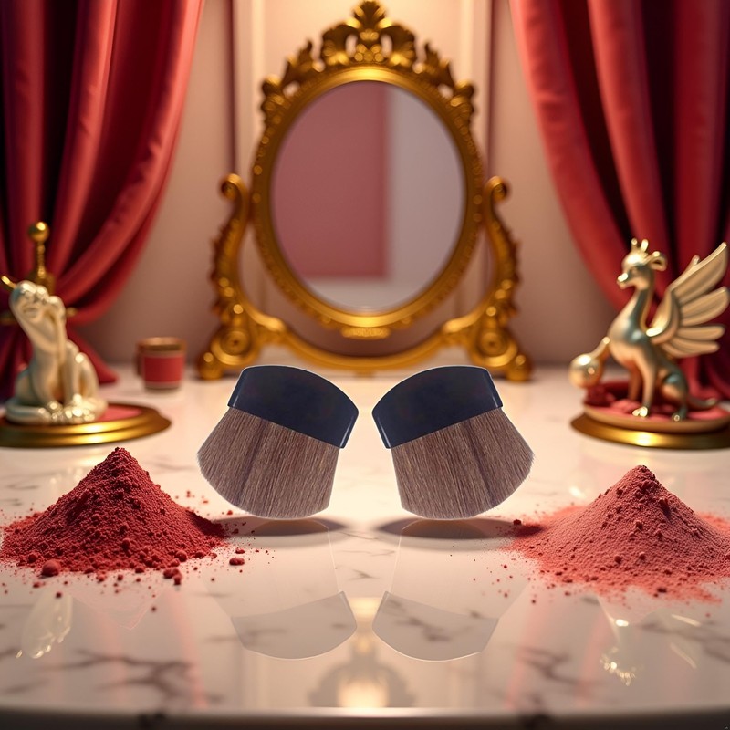 Mini Powder Blush Brush, 2Pcs Small Makeup Brush Facial Makeup