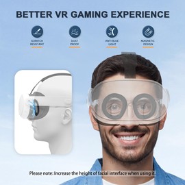 Lens Protector Cover Kit for Meta Quest 3, Blue Light Blocking Glasses with Glasses Spacer for Oculus Quest 3, Protector Anti-Scratch Ring Accessories for Meta Quest 3 (Not for Oculus Quest 3S)