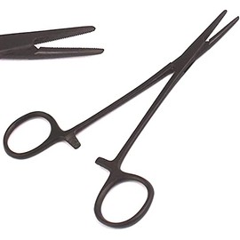 1 Dog Pet Ear/Nose Hair Puller Grooming Hemostat Locking Forceps Pliers, 5.5" (14cm), Straight (Black) by G.S ONLINE STORE