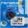 Renata Silver Oxide Watch Battery For 364 Button Cell, 5