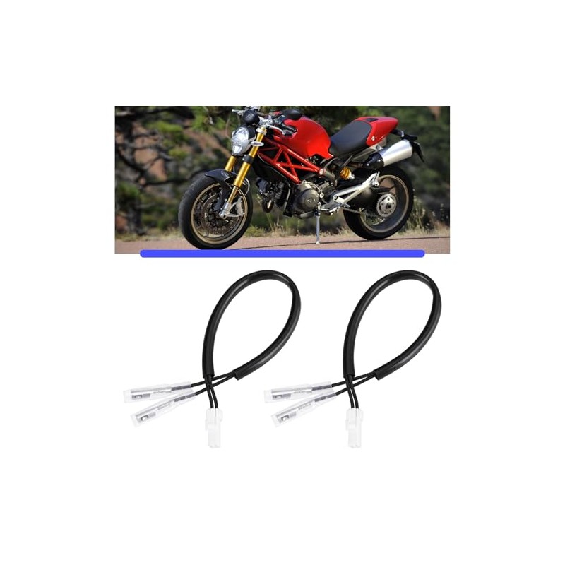 OTOTEC Pack of 4 Motorcycle LED Indicator Adapter Wiring Harness
