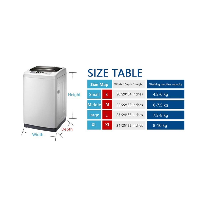 Washing Machine Cover Thickening Double-side silver coated fabric Waterproof Sunscreen