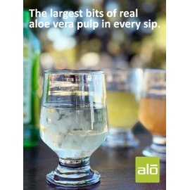 ALO Aloe Vera Juice Drink | AWAKEN - Aloe Vera + Wheatgrass | 16.9 fl oz, Pack of 12 | Plant Based Drink with Real Aloe Vera Pulp