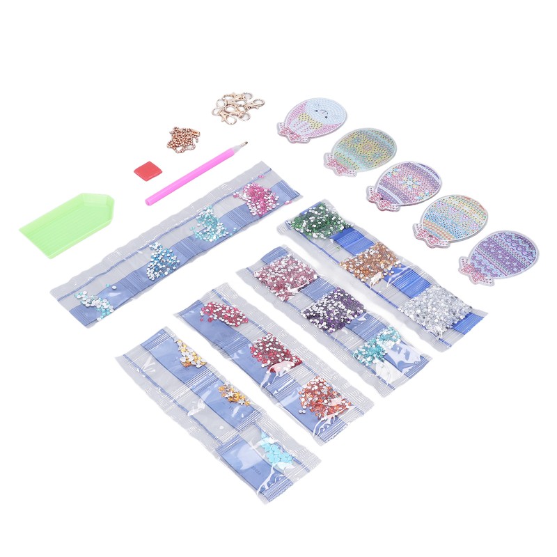 5pcs Diamond Painting Keychain Kit Handmade DIY Cute Shape 5D