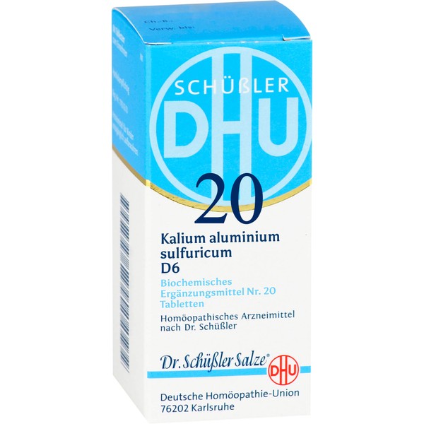 DHU Schüßler-Salz Nr. 20 Kalium aluminium sulfuricum D6 Tabletten, 420 pcs. Tablets