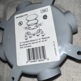 Carlon Round Junction Box 3/4" x 1/2" E970CDE-CTN