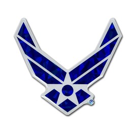 Elektroplate US Air Force Wings Reflective Decal 3.25” x 3.0” | Sticker Decal for Cars, Trucks, Coolers, Laptops, and More