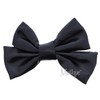 Holiday Hair Bow Shiny Foil 4.75 inch Black