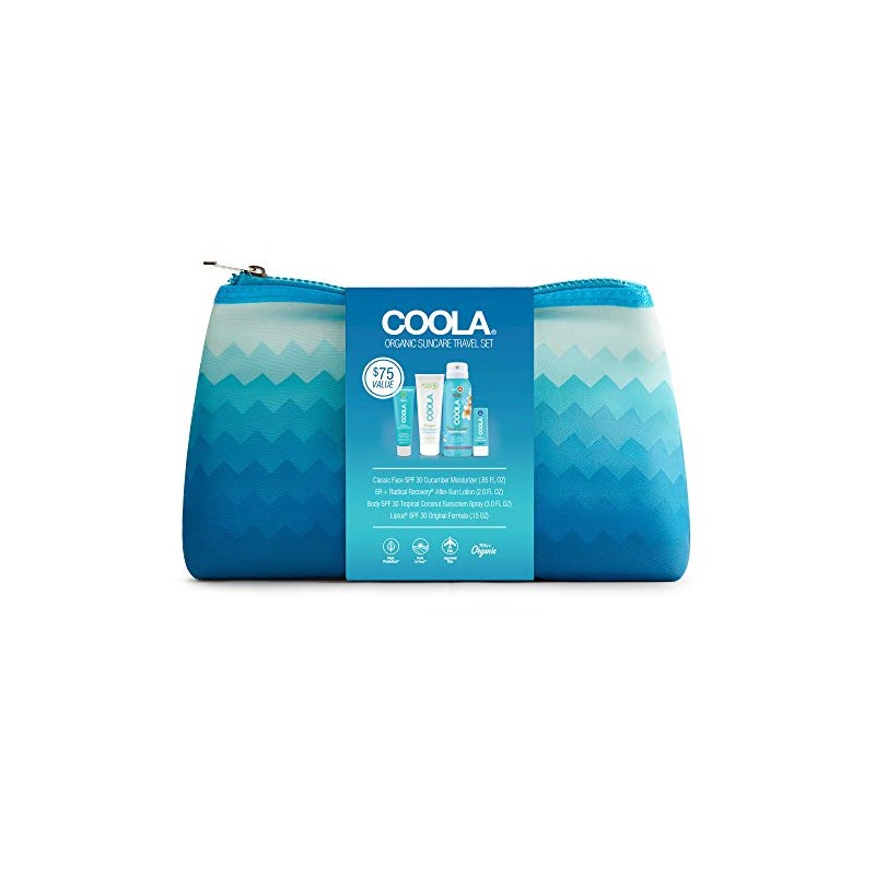 COOLA Organic Suncare, 4 Piece Organic Suncare Travel Set, TSA