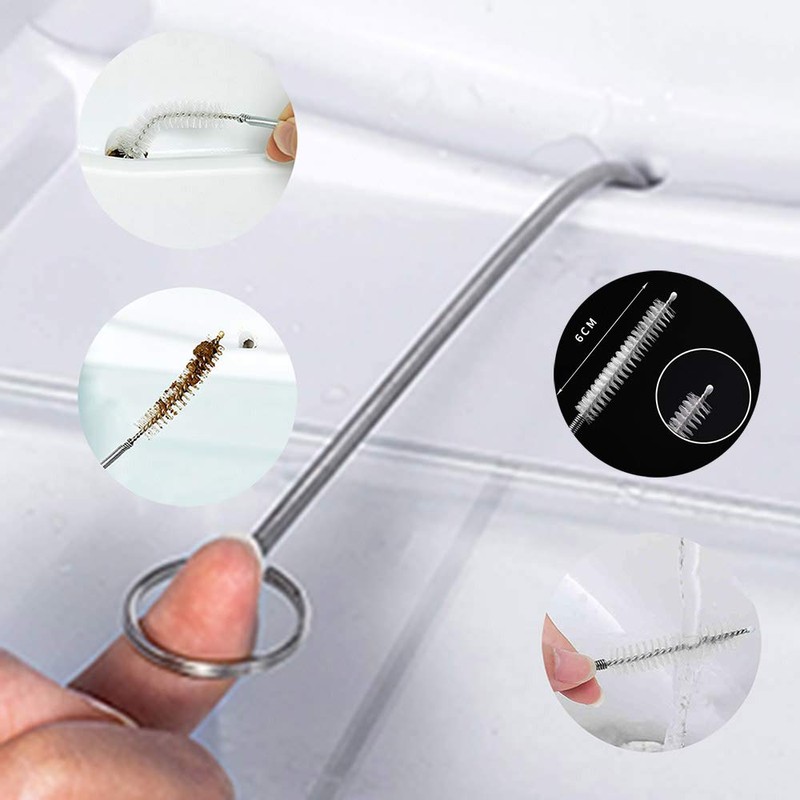 6 PCS Fridge Drain Hole Cleaning Device, Refrigerator Scrub Brush,
